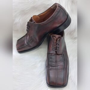 Calderone Vero Cuoio Men's Brown Leather Oxfords Size 41 EU